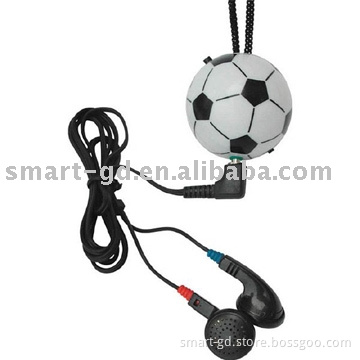 Soccer Shape FM Auto Scan Radio with Earphone